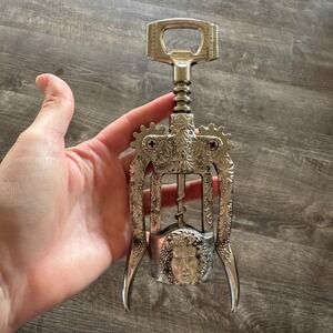 Ornate Italian Vintage Corkscrew Wine Opener Bottle Opener